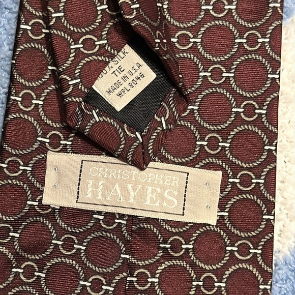 Christopher Hayes Made In America 100% Silk Tie - Picture 3 of 3